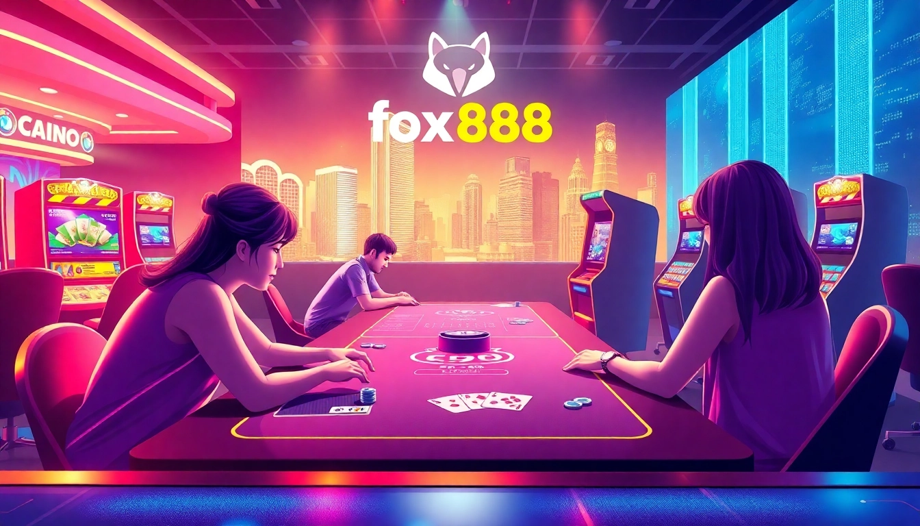 Players enjoying thrilling games at the fox888 online casino, reflecting excitement and engagement.