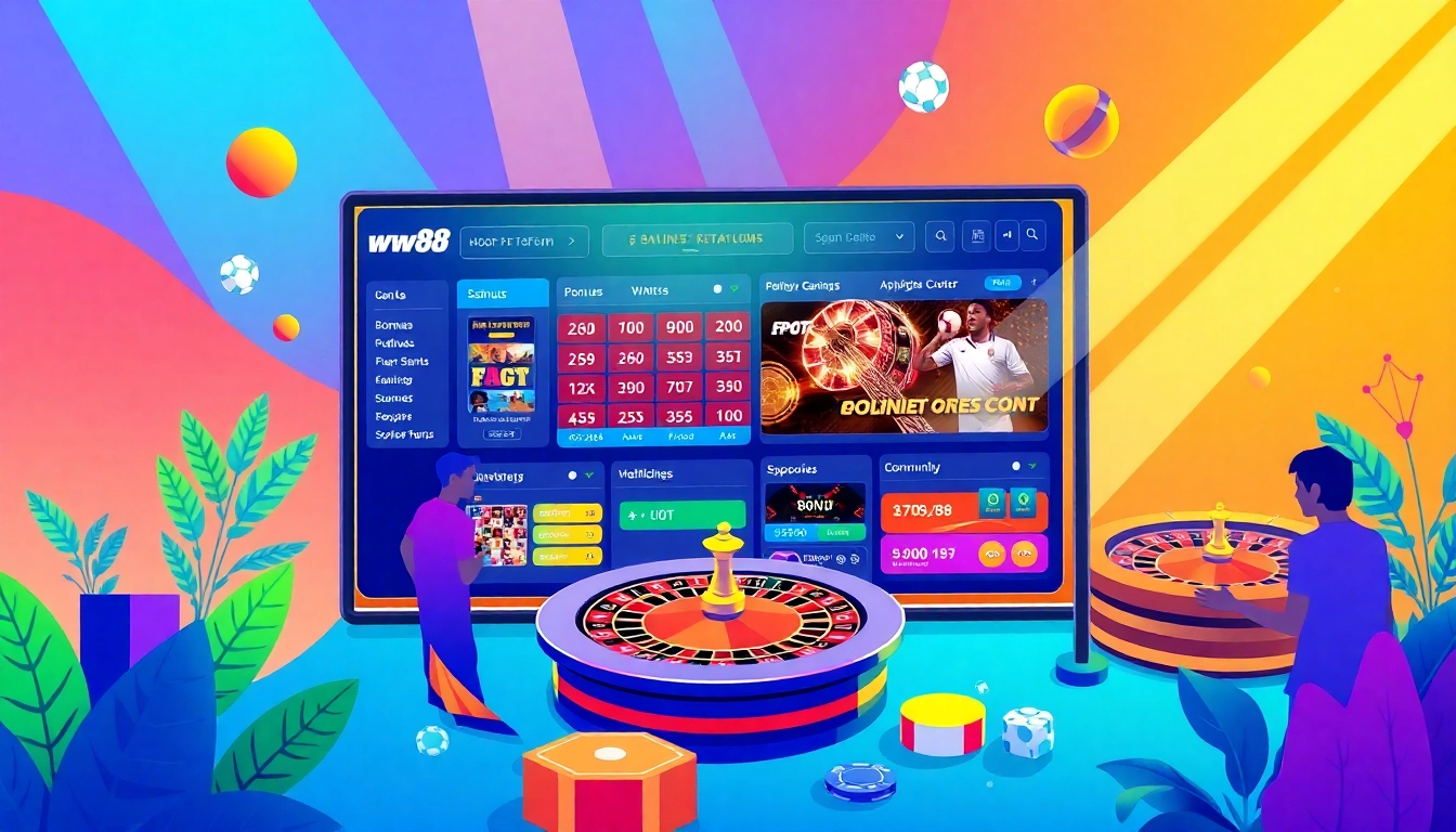 Experience the excitement of ww88's online betting platform with a vibrant, dynamic interface.