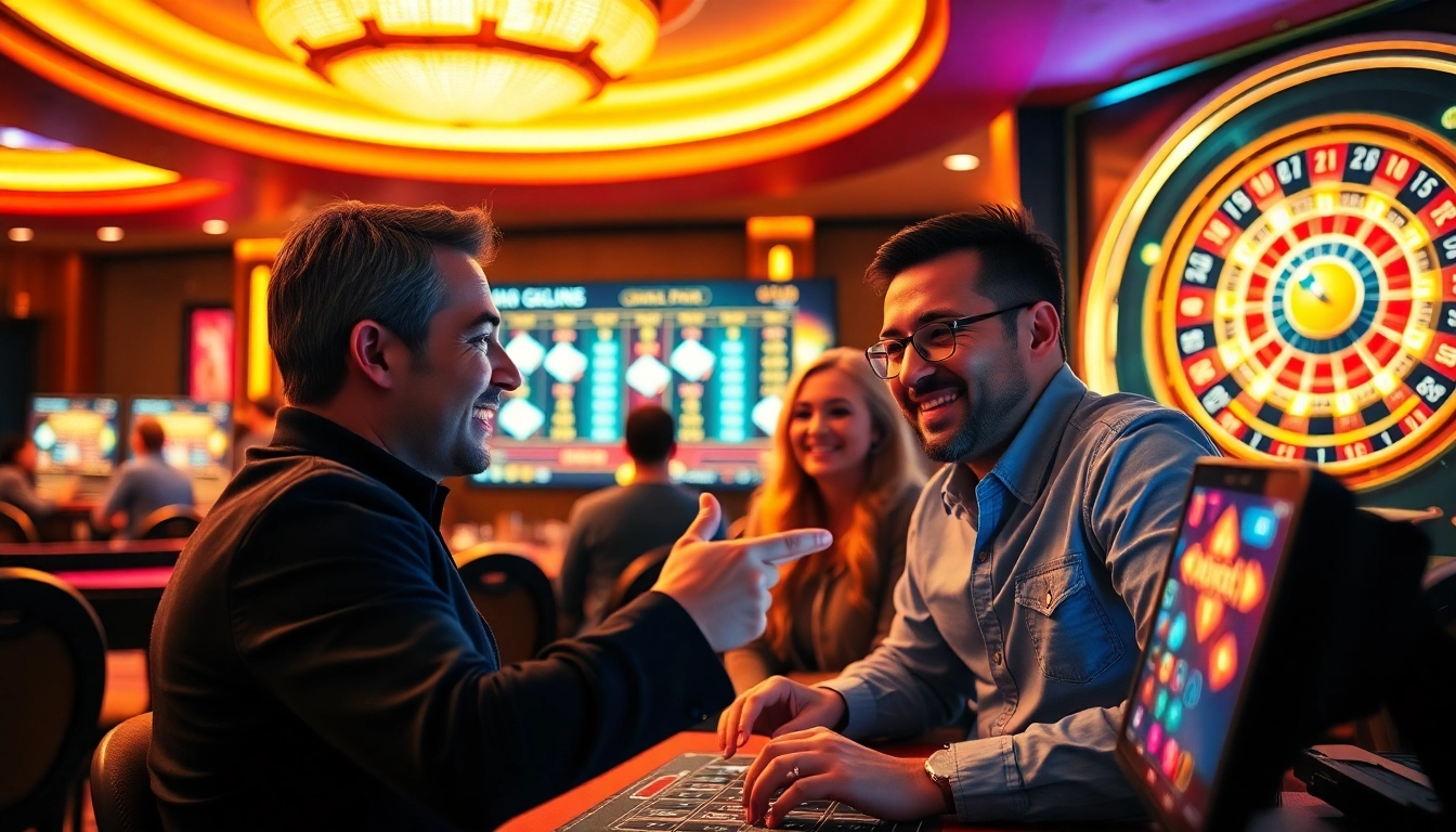 Xóc đĩa online players enjoying a thrilling game at a virtual casino table featuring vibrant graphics
