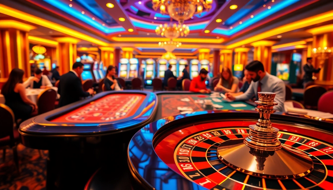 Experience the thrilling ambiance of gambling at https://123bvi.org/, featuring players at a poker table with vibrant chips and cards.