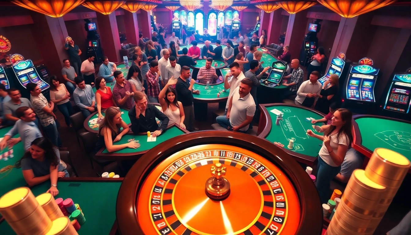 The bustling gaming floor at https://32win.army/ showcases eager players winning big at poker and roulette tables.